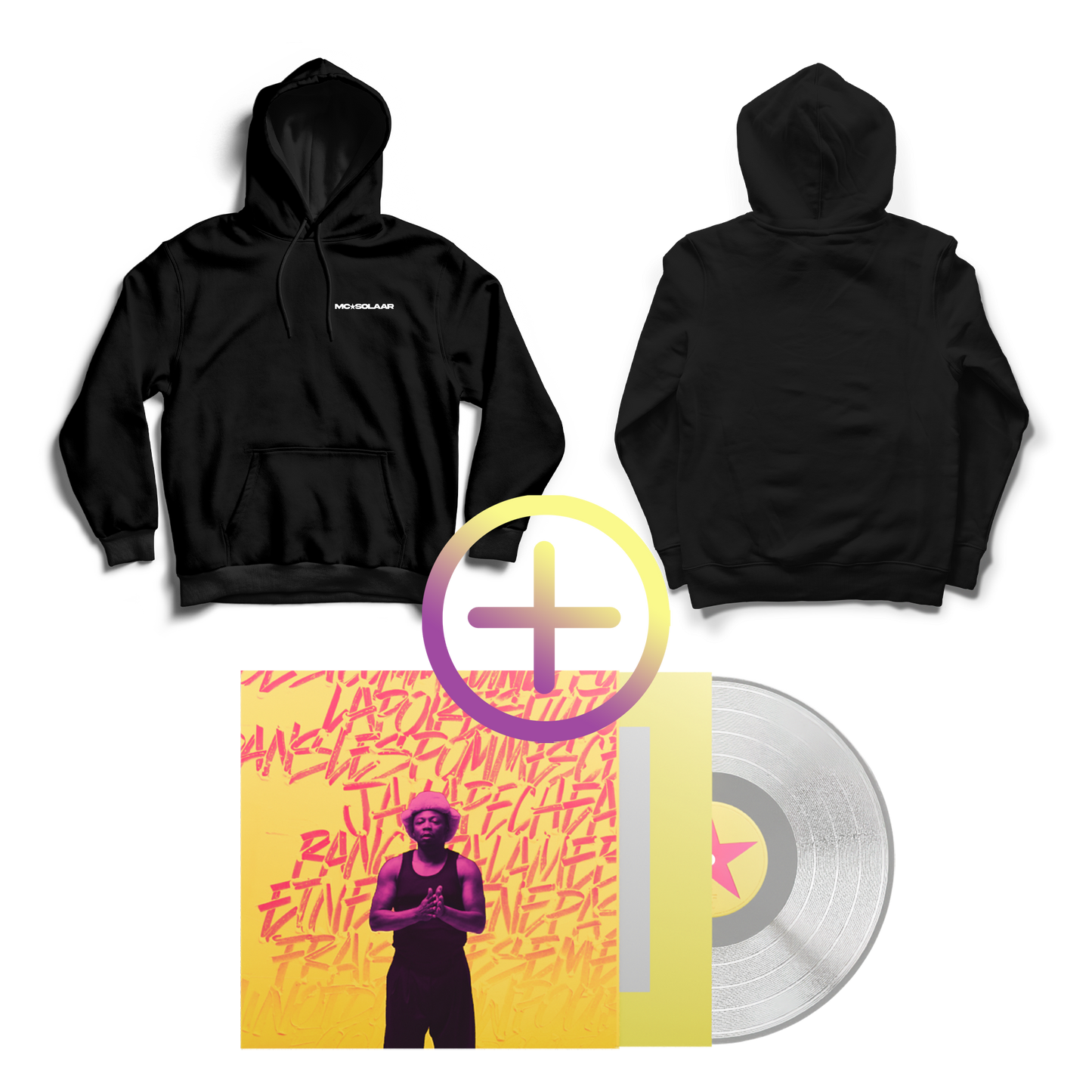 Pack Vinyle Éclats cosmiques + Hoodie ou Pull au choix