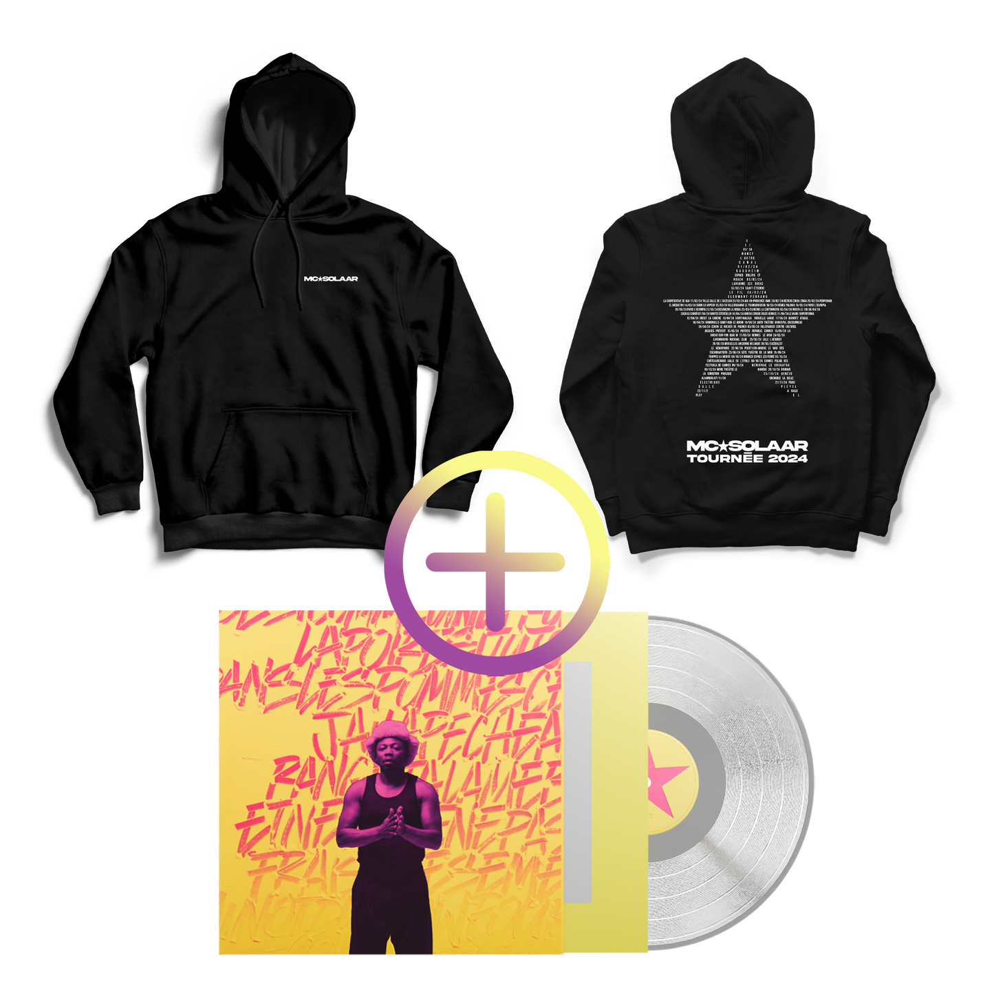 Pack Vinyle Éclats cosmiques + Hoodie ou Pull au choix